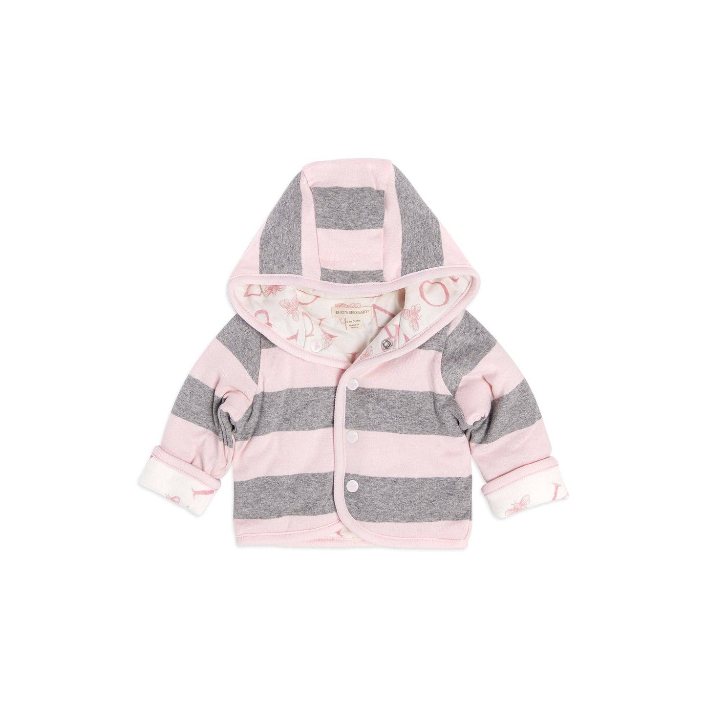 Watercolor A ''Bee'' C Reversible Jacket: Heather Grey
