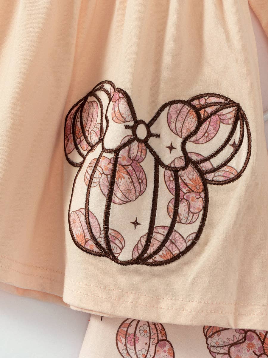 Halloween Pumpkin Ruffle Girl Pant Set