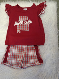 2 PCS Alabama Short Set