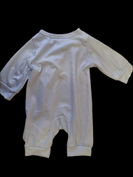 White Romper with Embroidered Rocking Horse and Giraffe