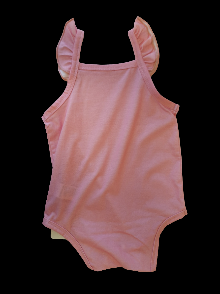 Pink Ruffle Sleeve Roper with  " Love" on the Front