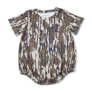 Short sleeves camo print baby boy bubble: Dark Camo