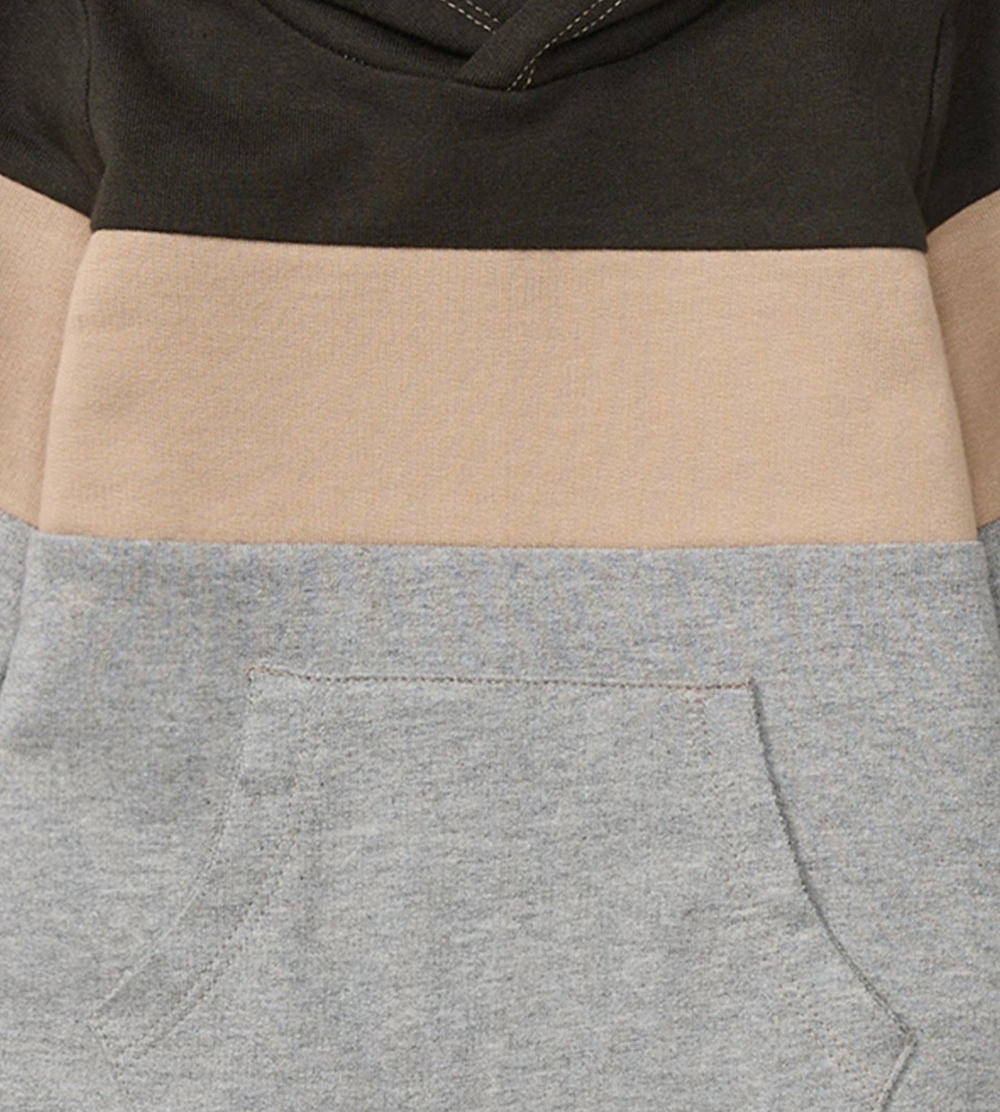 Hooded Color Blocked Jumpsuit: Heather Grey
