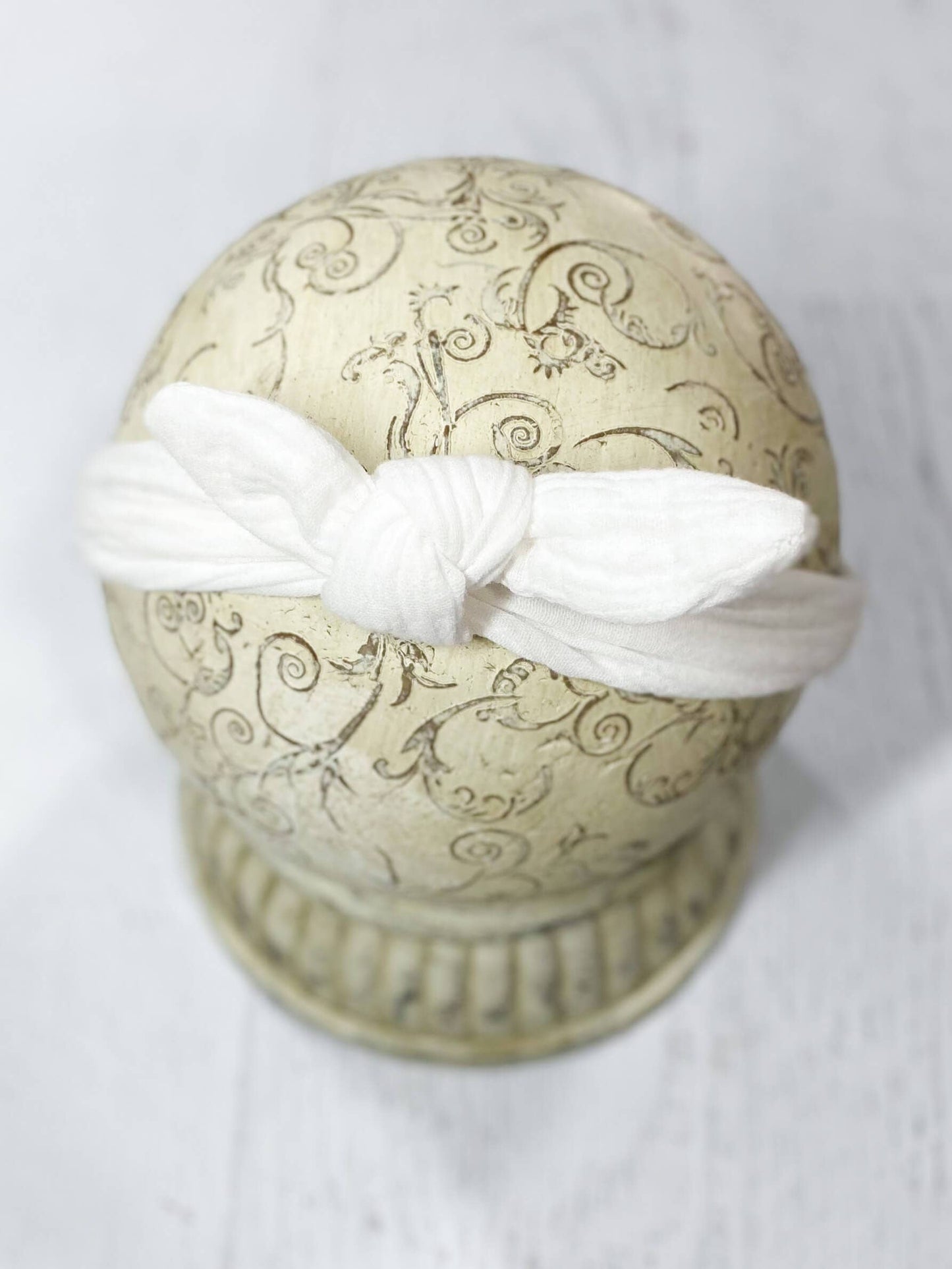 Knot Bow Headbands: White