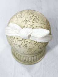 Knot Bow Headbands: White