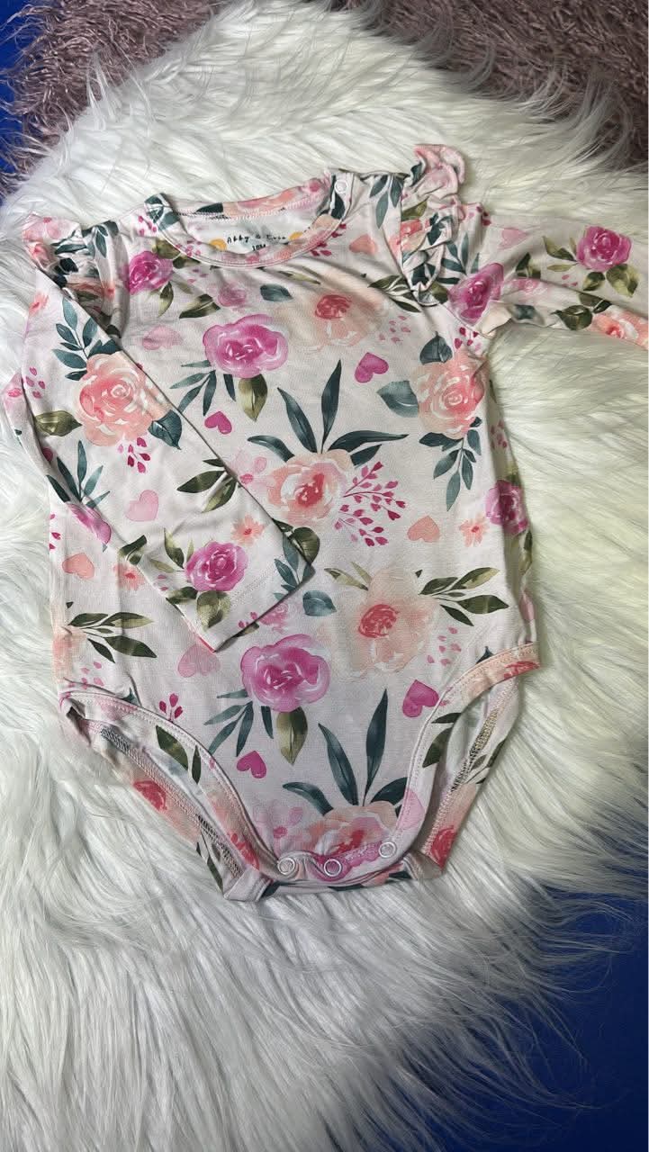 Long Sleeve Floral Onesie