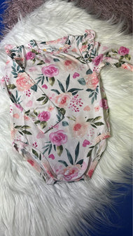 Long Sleeve Floral Onesie