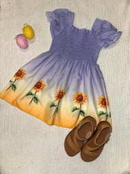 Purple Flowered Dress